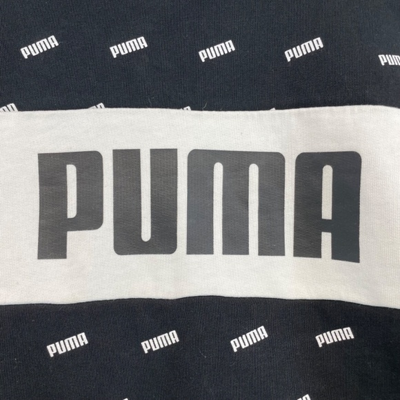 Puma Crewneck Sweater Black and White Women’s Size Small - Picture 4 of 12